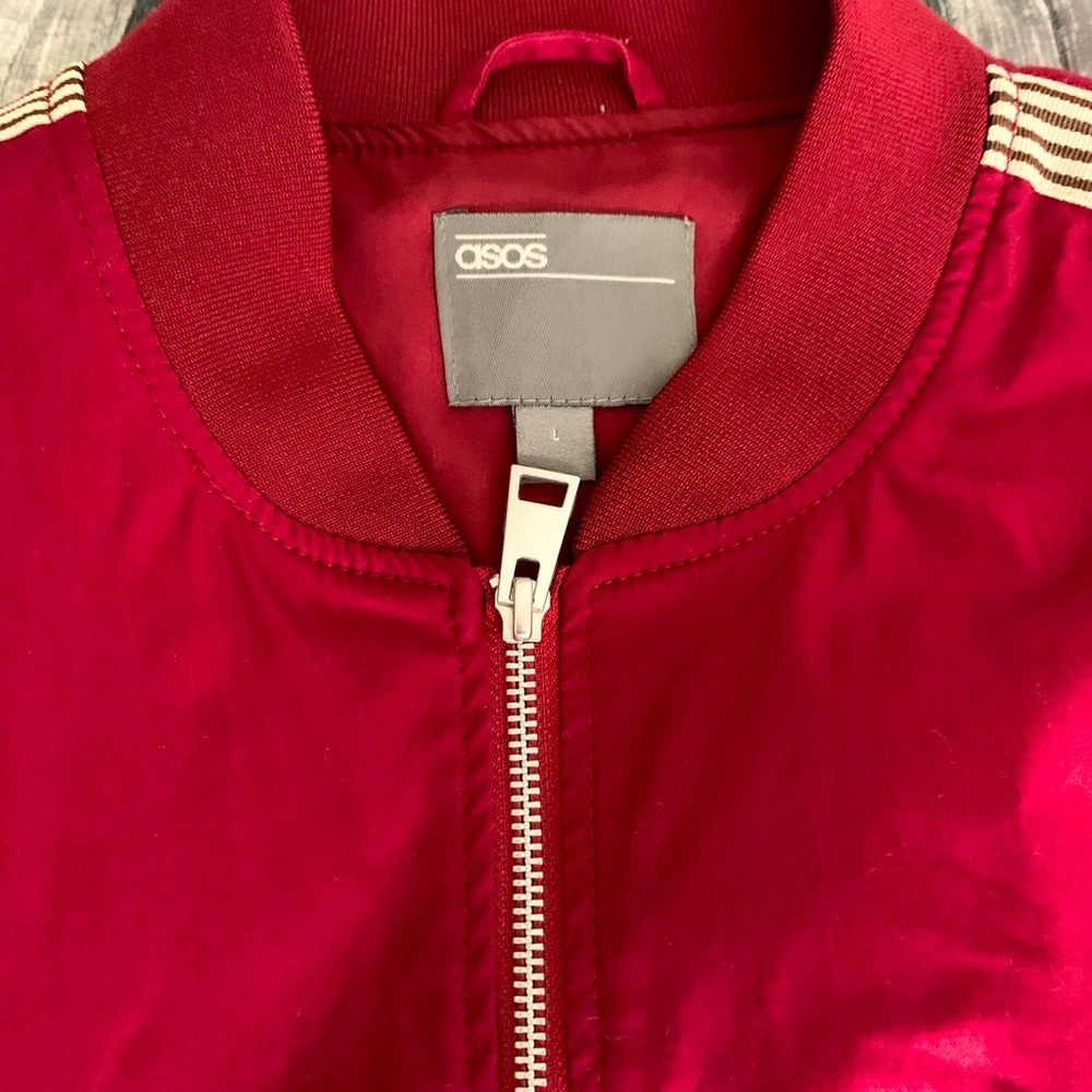 ASOS Vegas Red Bomber Jacket